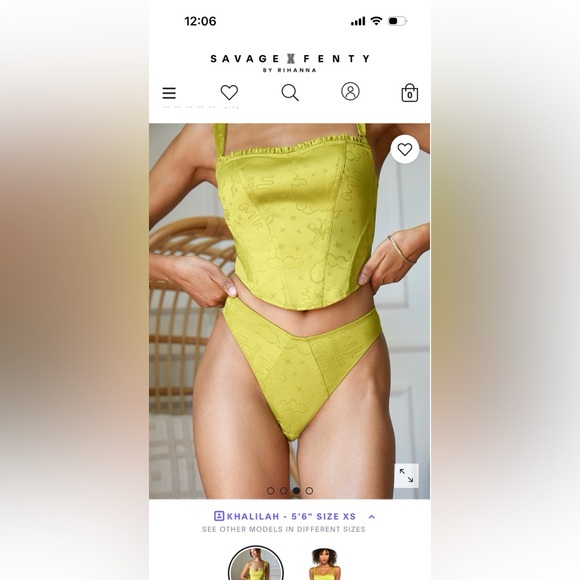 Savage Fenty heavenly satin bustier size large worn once - Picture 3 of 6